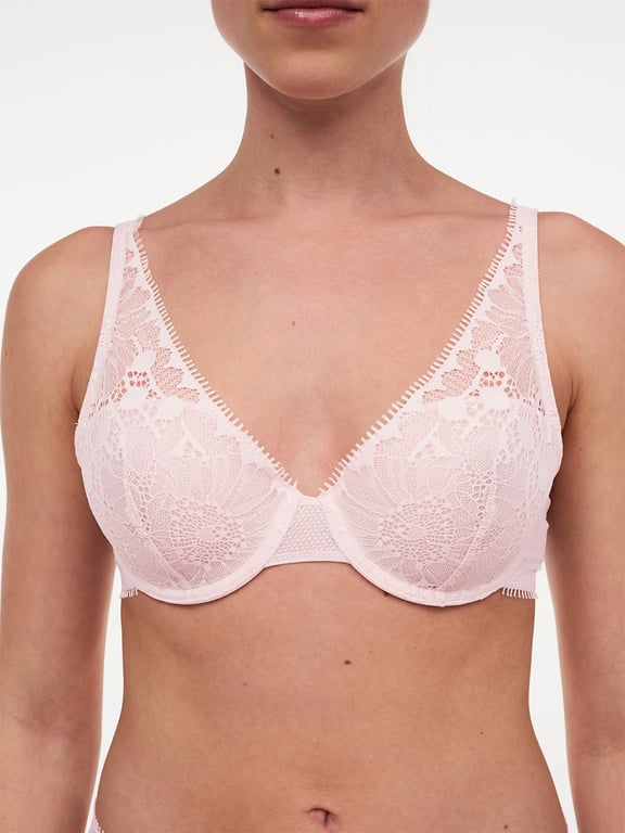 Day to Night Lace Lightweight Plunge Bra Porcelain Pink - 2