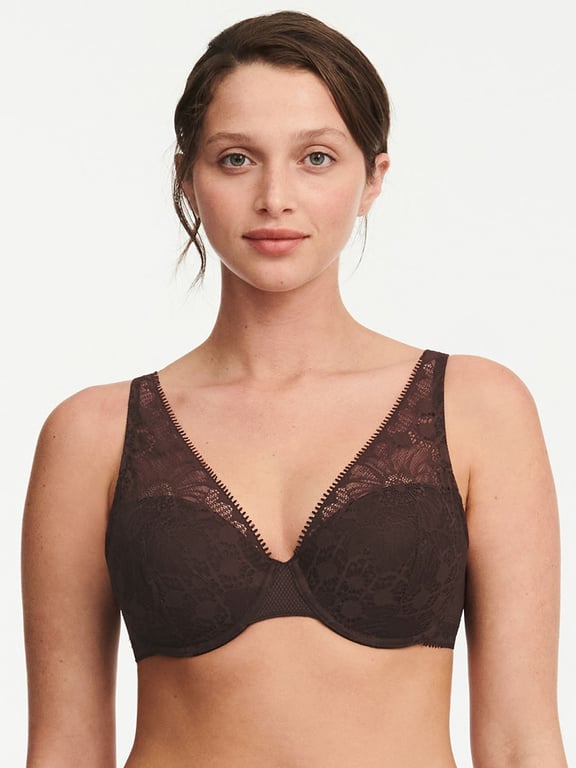 Chantelle | Day to Night - Day to Night Lace Lightweight Plunge Bra Nude Chestnut - 1