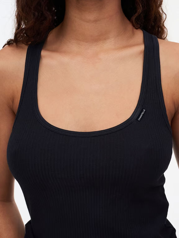 Cotton Comfort Tank Top Black - 3