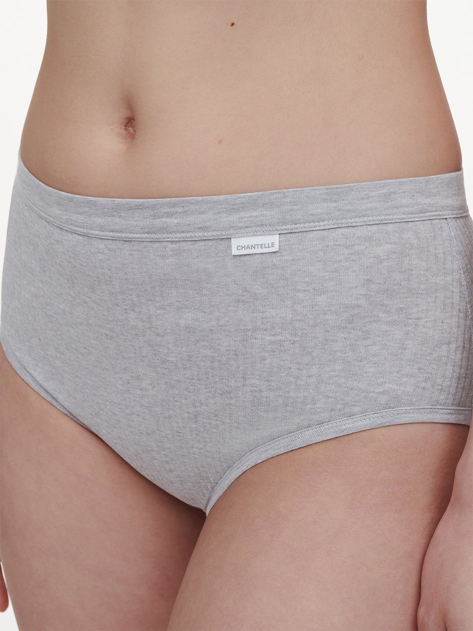 Cotton Comfort High Waist Brief Mixed Grey