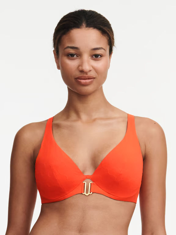 Glow Plunge Swim Top Bright Orange - 1