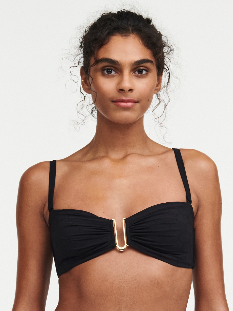Chantelle Glow Wirefree Bandeau Swim Top Black L