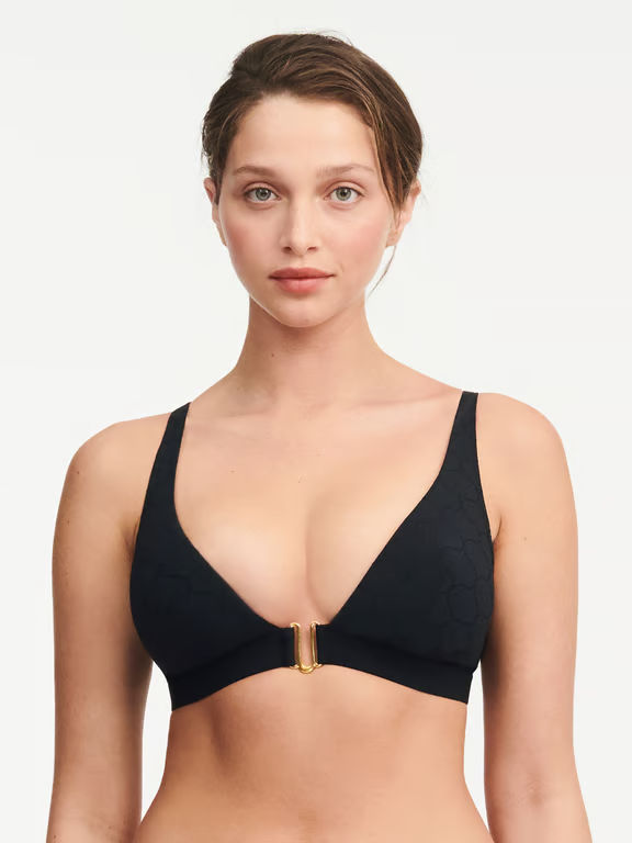 Chantelle | Glow - Glow Wireless Plunge Swim Top Black - 2