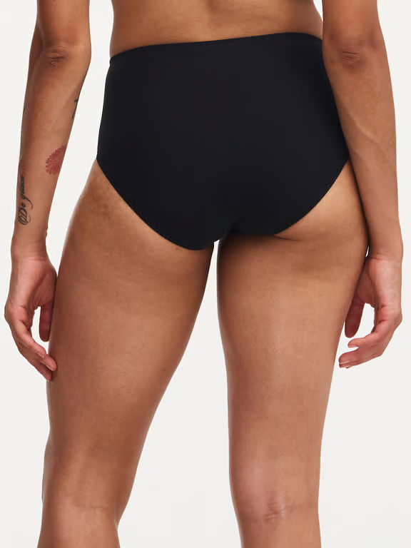 Glow High Waist Swim Bottom Black - 1