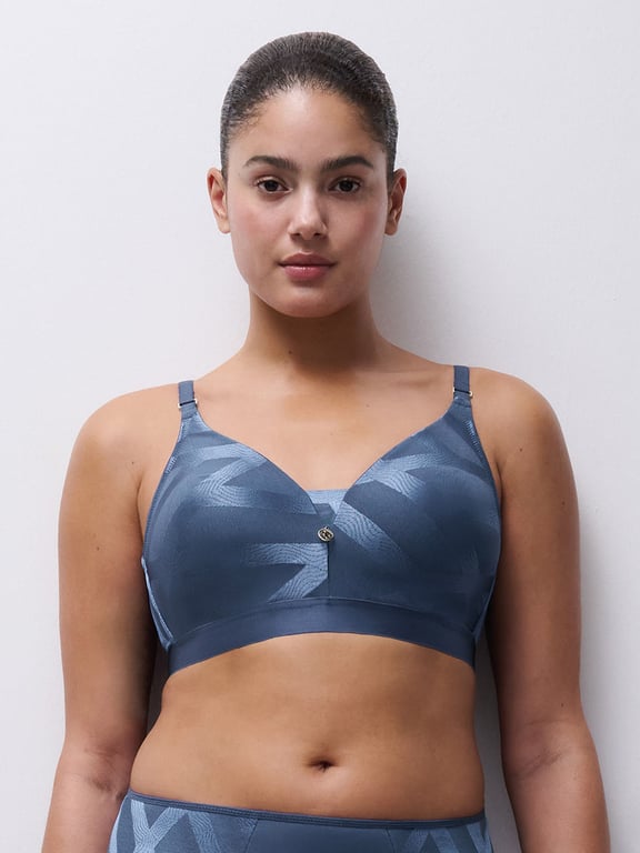 Chantelle | Glaze - Glaze Seamless Full Support Wireless Bra Blue Jeans - 1