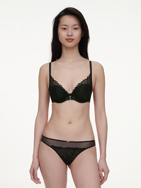 Legend Lace Plunge Contour Bra Black - 4
