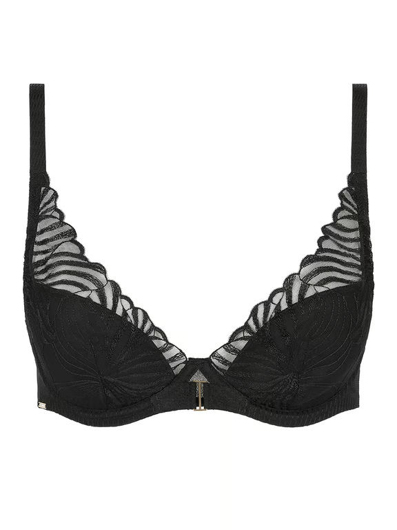 Legend Lace Plunge Contour Bra Black - 1