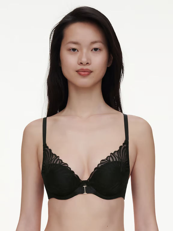 Legend Lace Plunge Contour Bra Black - 0