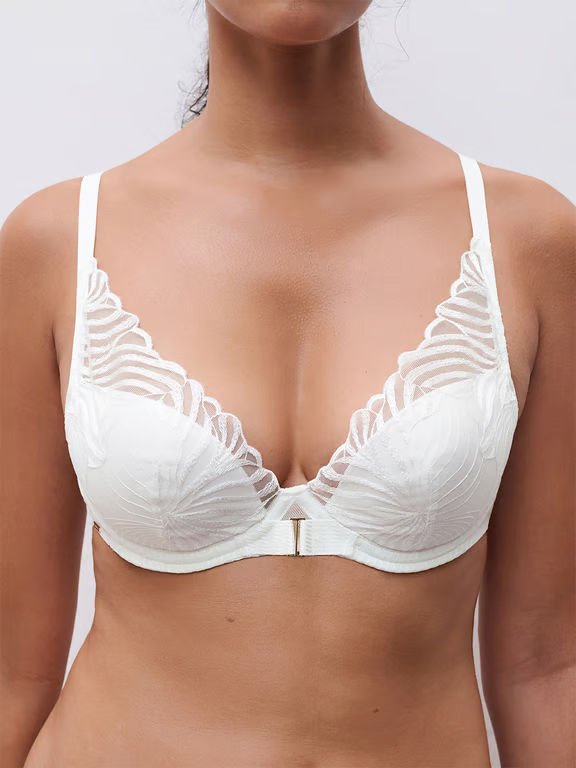 Legend Lace Plunge Contour Bra Milk - 3