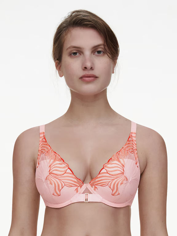 Legend Lace Plunge Contour Bra Waterlily Pink/Coral - 2