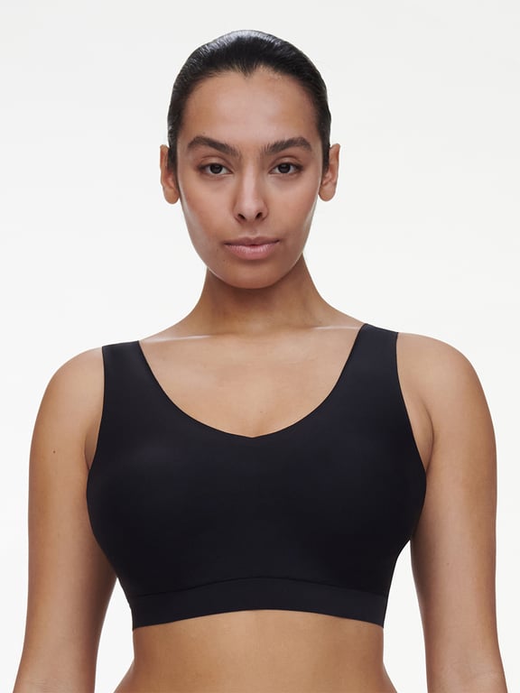 SoftStretch Padded V-Neck Bra Black - 2