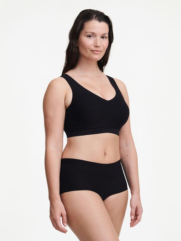 Invisibles V-Neck Bralette + High Waist Thong