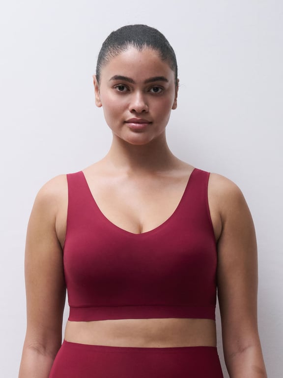 Chantelle | SoftStretch - SoftStretch Padded V-Neck Bra Red Raspberry - 2