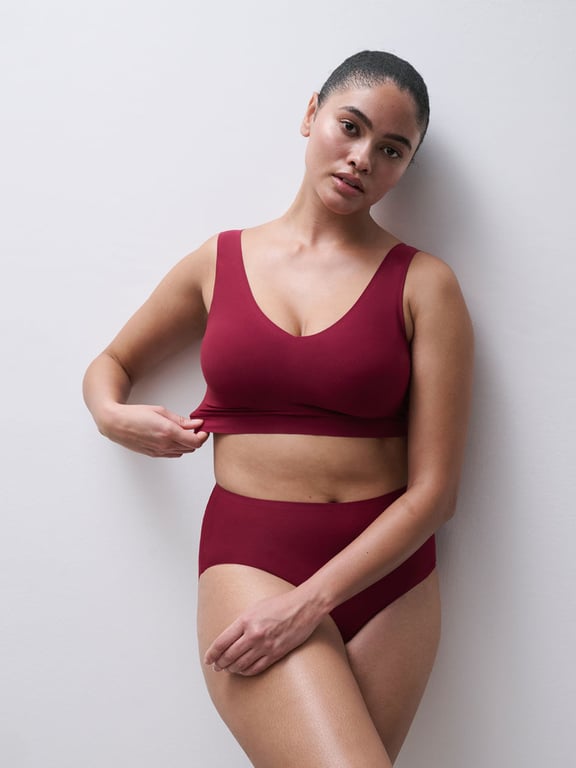 Chantelle | SoftStretch - SoftStretch Padded V-Neck Bra Red Raspberry - 1