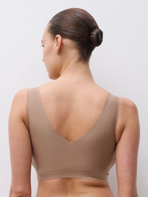 SoftStretch Padded V-Neck Bra Coffee Latte Nude - 4
