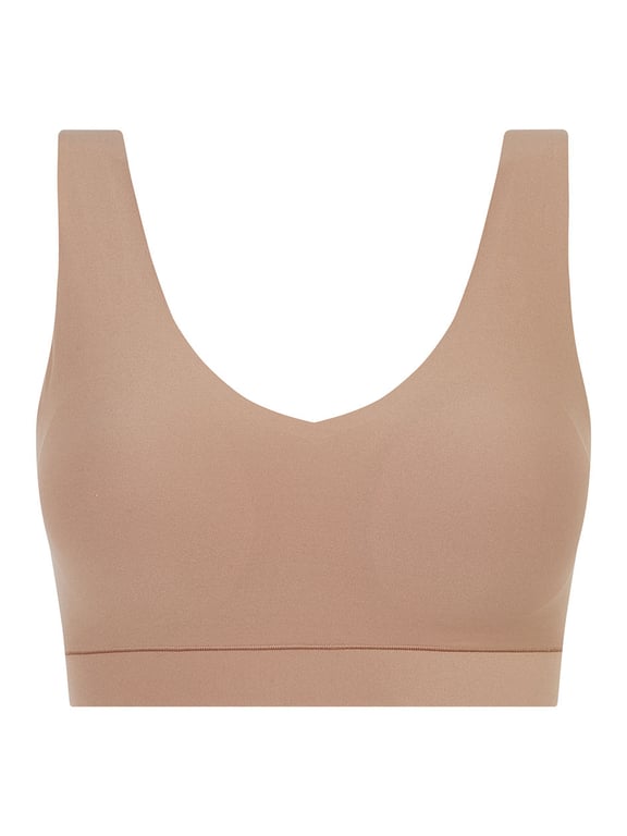 Chantelle | SoftStretch - SoftStretch Padded V-Neck Bra Coffee Latte Nude - 2