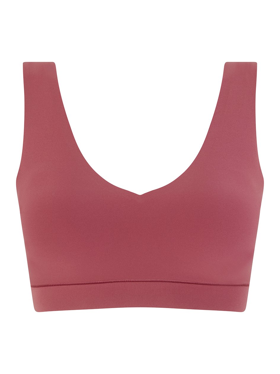 Softstretch Padded V-Neck Bra Top Sepia