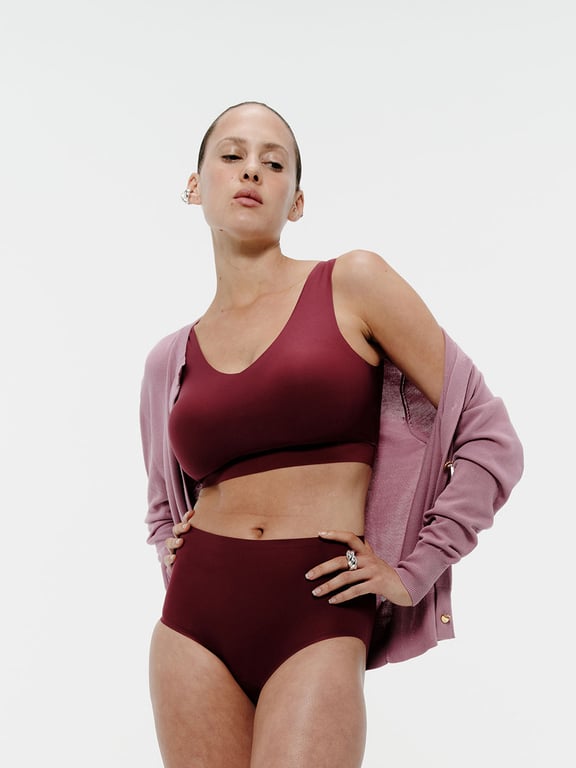 SoftStretch Padded V-Neck Bra Sienna - 0