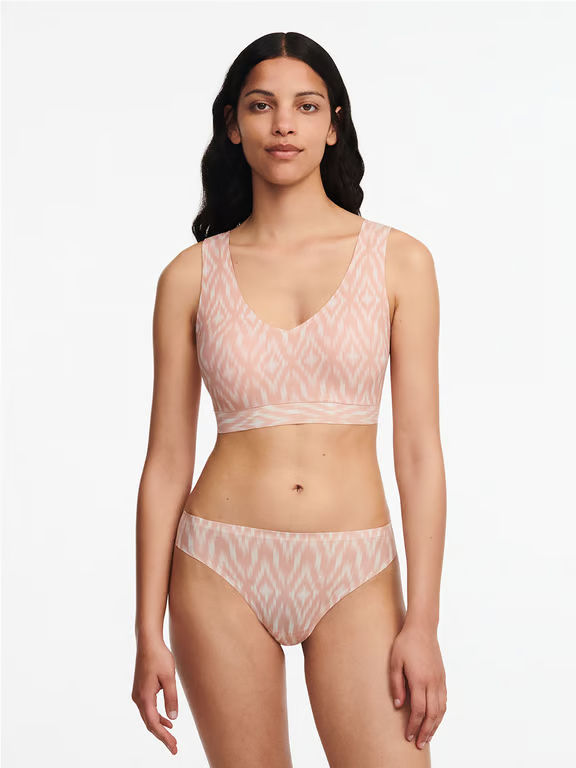 SoftStretch Padded V-Neck Bra Ikat Print - 4