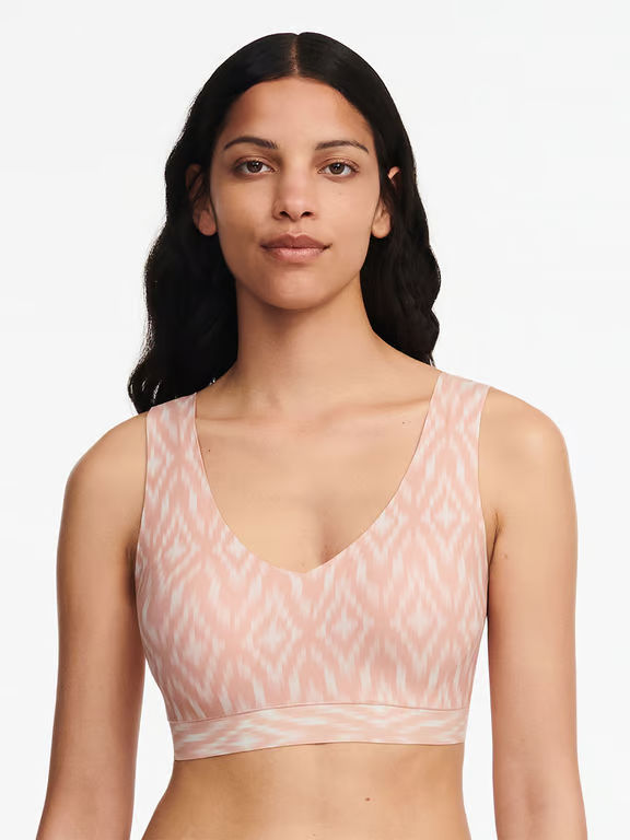 SoftStretch Padded V-Neck Bra Ikat Print - 0