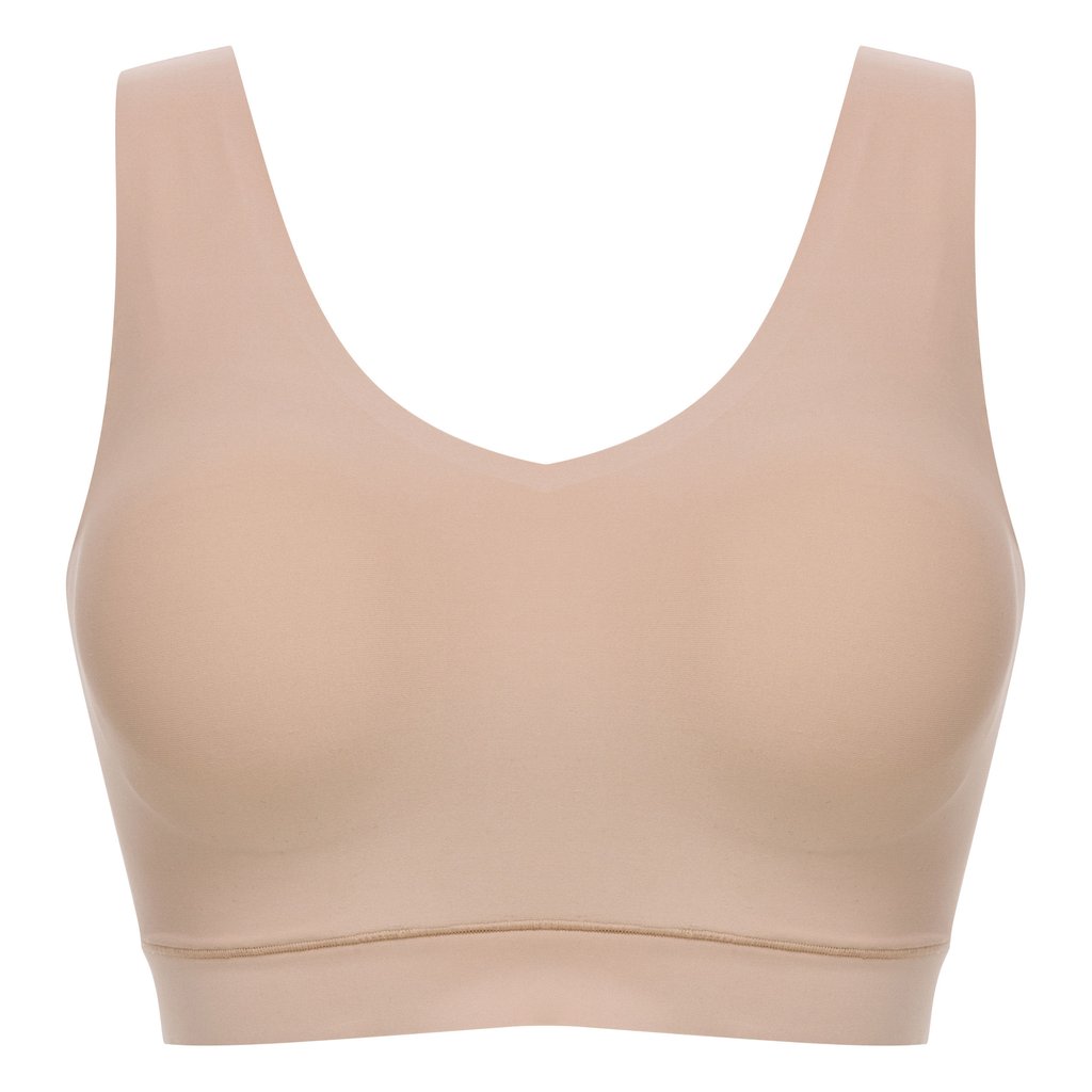 SoftStretch Padded V-Neck Bra Nude Sand
