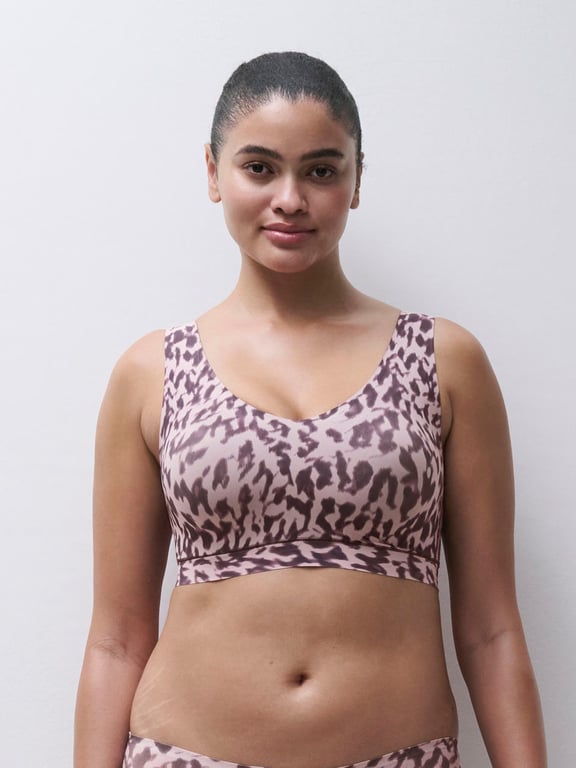 Chantelle | SoftStretch - Softstretch Padded V-Neck Bra Blurry Panther - 1