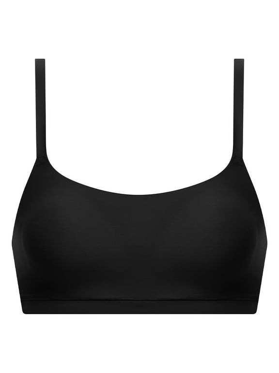 SoftStretch Scoop Padded Bralette Black - 1