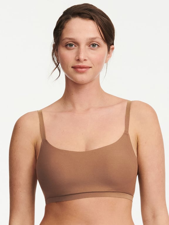 Chantelle | SoftStretch - SoftStretch Scoop Padded Bralette Cocoa Brown - 1