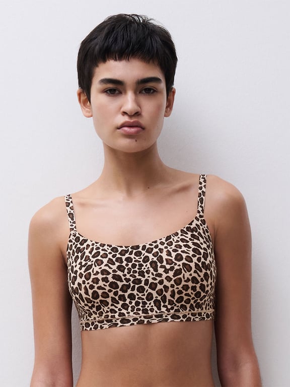 SoftStretch Scoop Bralette Leopard Nude - 3