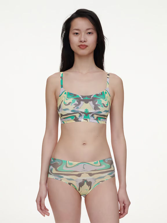Softstretch Scoop Padded Bralette Chromatica Waves Print - 5