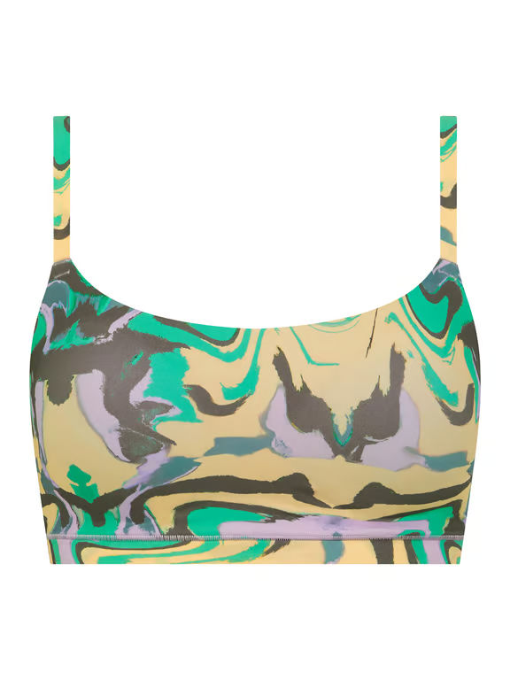 Softstretch Scoop Padded Bralette Chromatica Waves Print - 1