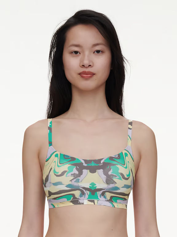 Softstretch | SOFTSTRETCH - Softstretch Scoop Padded Bralette Chromatica Waves Print - 1