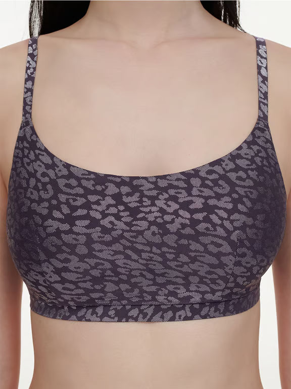 Softstretch Scoop Padded Bralette Ink Shimmer Print - 4