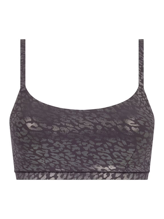 Softstretch | SOFTSTRETCH - Softstretch Scoop Padded Bralette Ink Shimmer Print - 2