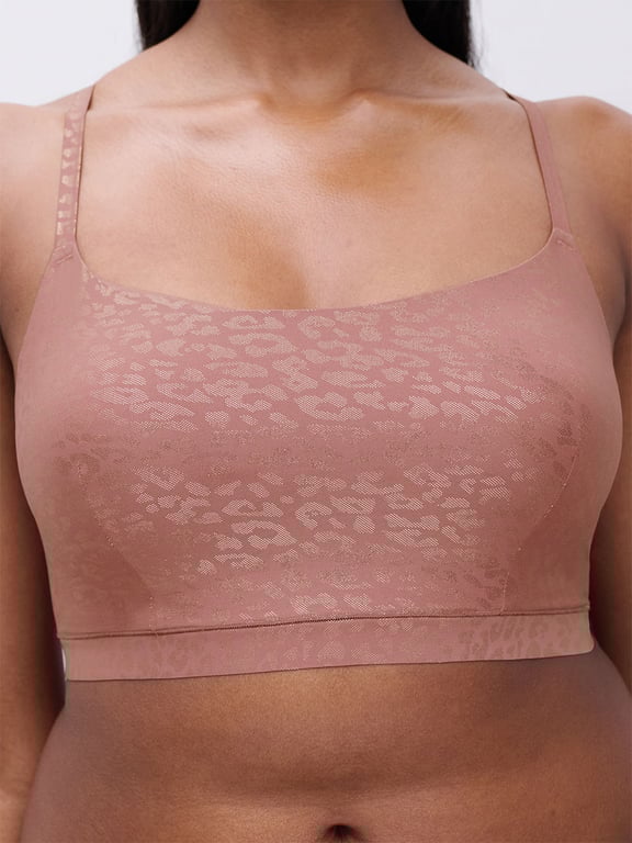 Softstretch Scoop Padded Bralette Pink Leo Shimmer - 5