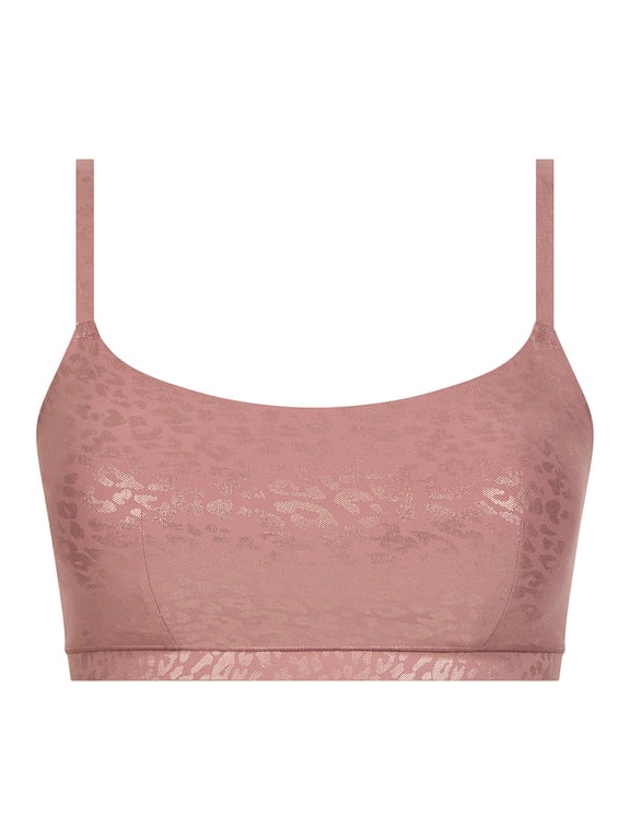 Softstretch Scoop Padded Bralette Pink Leo Shimmer - 1