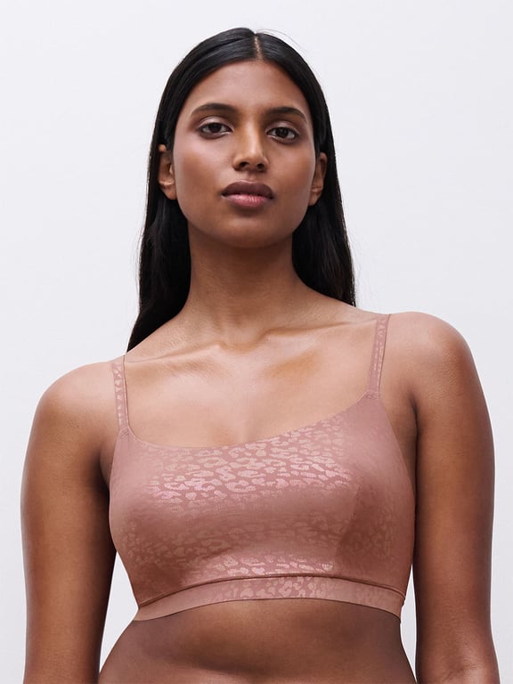 Softstretch Scoop Padded Bralette Pink Leo Shimmer - 3