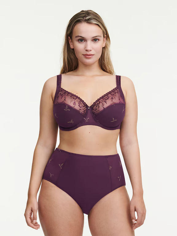 Every Curve Lace Full Coverage Unlined Bra Aubergine Shades - 6