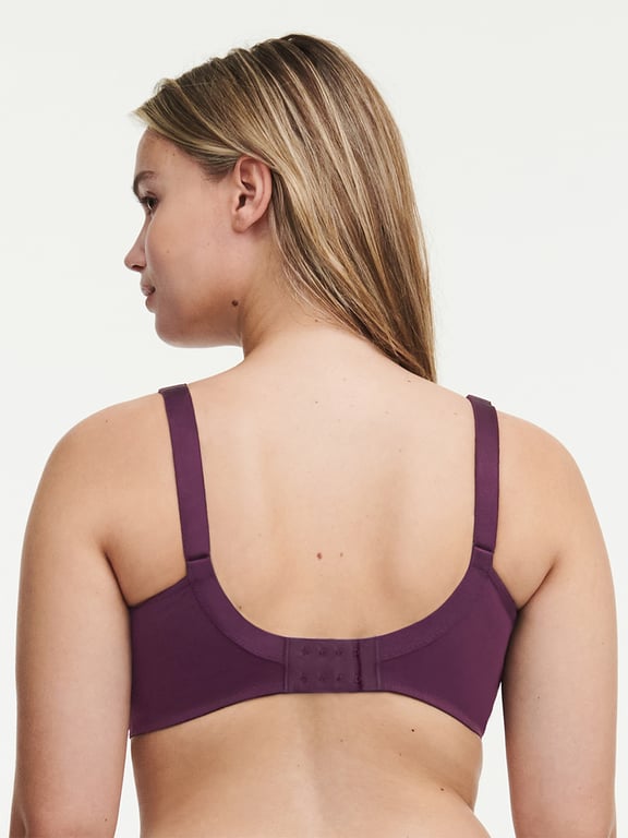 Every Curve Lace Full Coverage Unlined Bra Aubergine Shades - 3