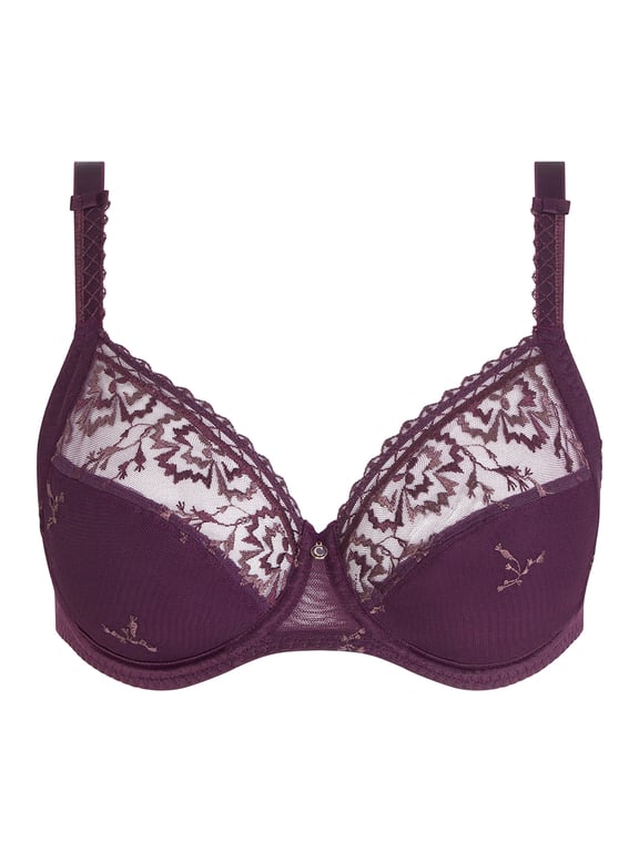 Chantelle | EVERY CURVE - Every Curve Lace Full Coverage Unlined Bra Aubergine Shades - 2