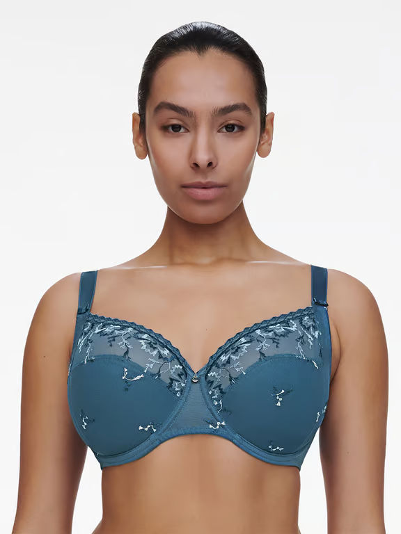Chantelle | EVERY CURVE - Every Curve Lace Full Coverage Unlined Bra Jeans Blue Shades - 1