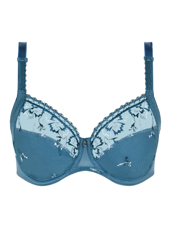 Chantelle | EVERY CURVE - Every Curve Lace Full Coverage Unlined Bra Jeans Blue Shades - 2