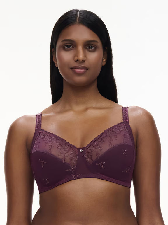 Chantelle | EVERY CURVE - Every Curve Lace Full Coverage Wireless Bra Aubergine Shades - 1