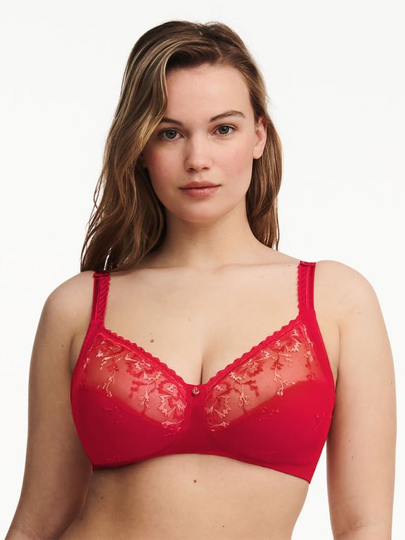 Chantelle | Every Curve - Every Curve Full Coverage Wireless Bra Scarlet/Peach - 1