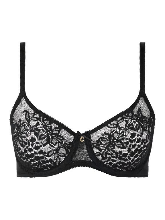 Maris Lace Full Coverage Unlined Bra Black - 1