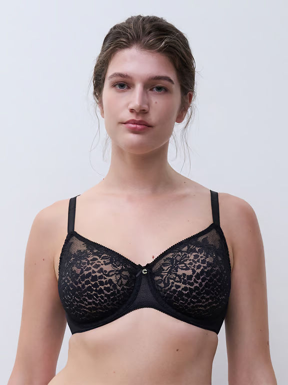 Maris Lace Full Coverage Unlined Bra Black - 2