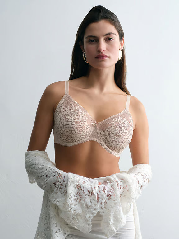 Maris Lace Full Coverage Unlined Bra Nude Blush - 0