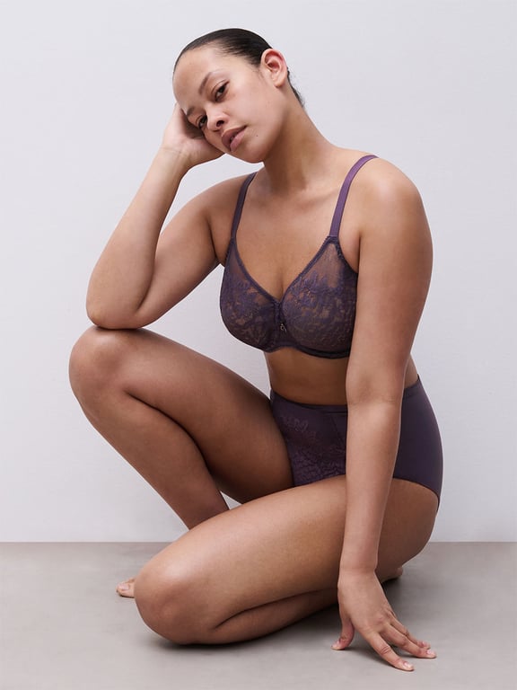Maris Lace Full Coverage Unlined Bra Fatal Violet - 6