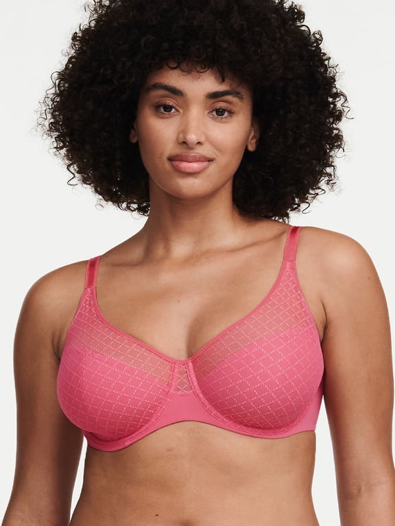 Chantelle Everyday Graphique Plunge Bra, 40F, Mocha Mousse at   Women's Clothing store