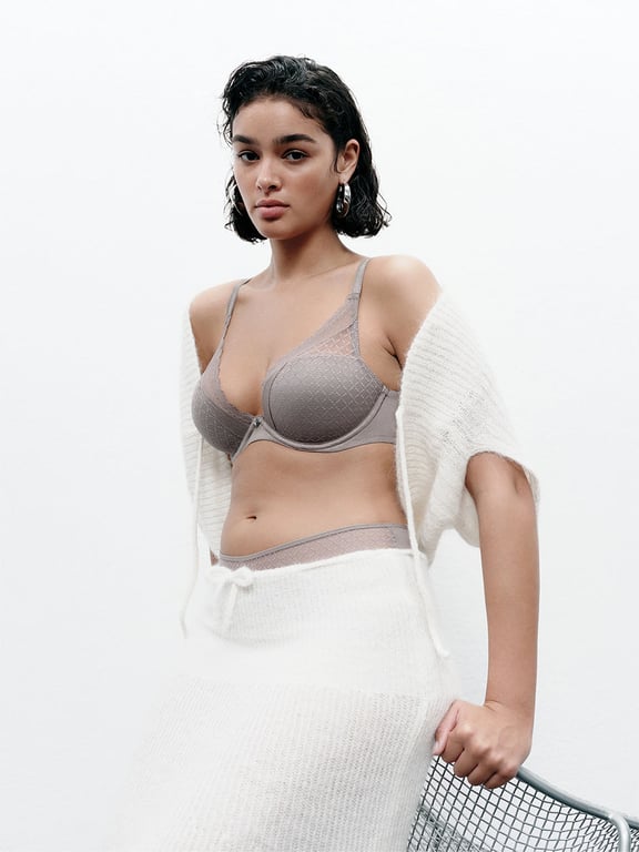 Chantelle Easy feel | NORAH CHIC - Norah Chic Plunge T-Shirt Bra Bronzed Taupe - 1